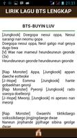 Lirik Lagu BTS lengkap اسکرین شاٹ 2