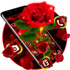 Shiny Red Rose Theme APK download
