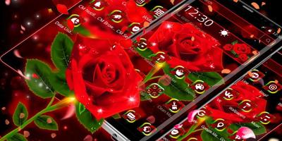 Shiny Red Rose Theme ภาพหน้าจอ 3