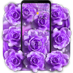Glänzendes lila Blumen-Thema
