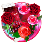 Shiny Red Rose Love Theme icône