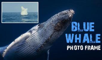 Blue Whale Photo Frame پوسٹر