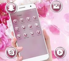 Shining Pink Flower Theme screenshot 2