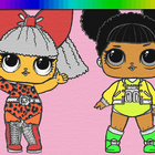 LOL Dolls Coloring Game آئیکن