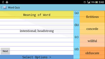 GRE Word Quiz capture d'écran 2