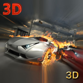 Wyścigi samochodowe 3D ikona