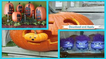 Scary DIY Mini Pumpkins Curving Affiche