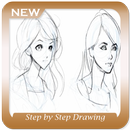 Schritt für Schritt Zeichnung weibliches Gesicht APK