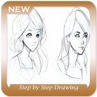 Step by Step Drawing Female Face icône