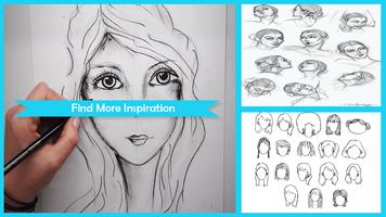 Step by Step Drawing Female Face পোস্টার