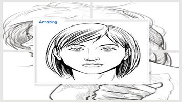 Step by Step Drawing Female Face capture d'écran 3