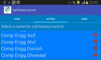 Call History Control screenshot 1