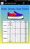 Adult and Kids Shoe Size Chart capture d'écran 2
