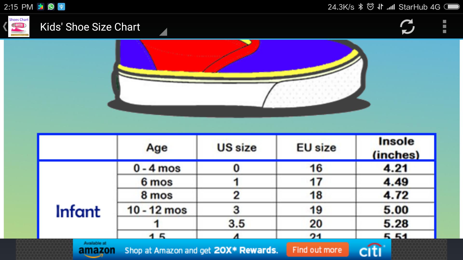 Przelicznik wielkości butów dla dorosłych i dzieci for Android - APK  Download