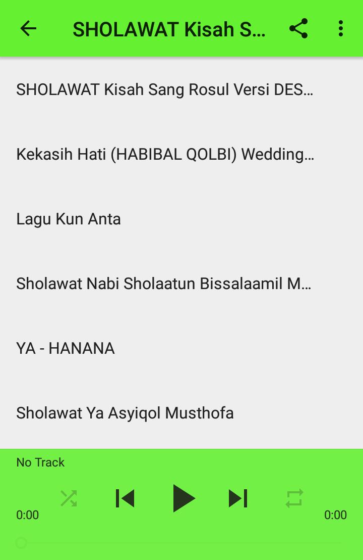 Lagu Sholawat Kisah Sang Rosul For Android Apk Download