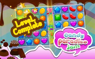 Candy Paradise Jam Match 3 Game Affiche