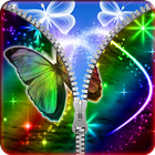 Shiny Butterfly Zipper Lock icône
