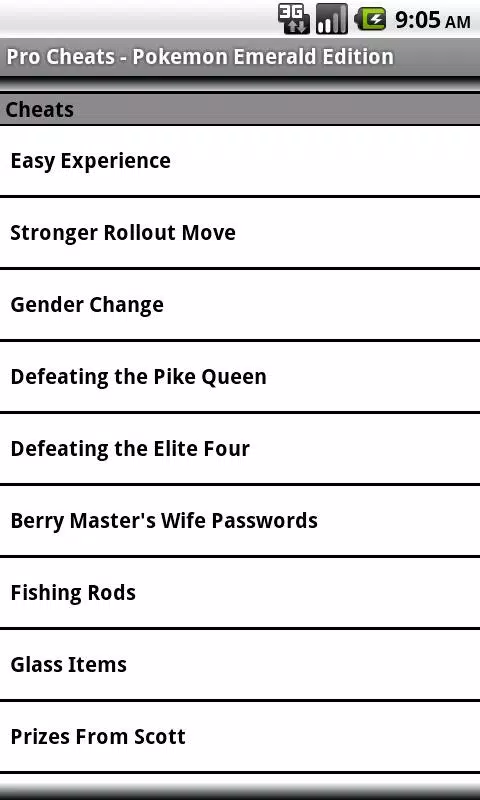 Pro Cheats - Pokemon Emerald APK + Mod for Android.