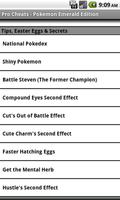 Pro Cheats Pokemon Emerald Edn تصوير الشاشة 2