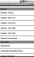 Pro Cheats: Pokemon HeartGold スクリーンショット 1