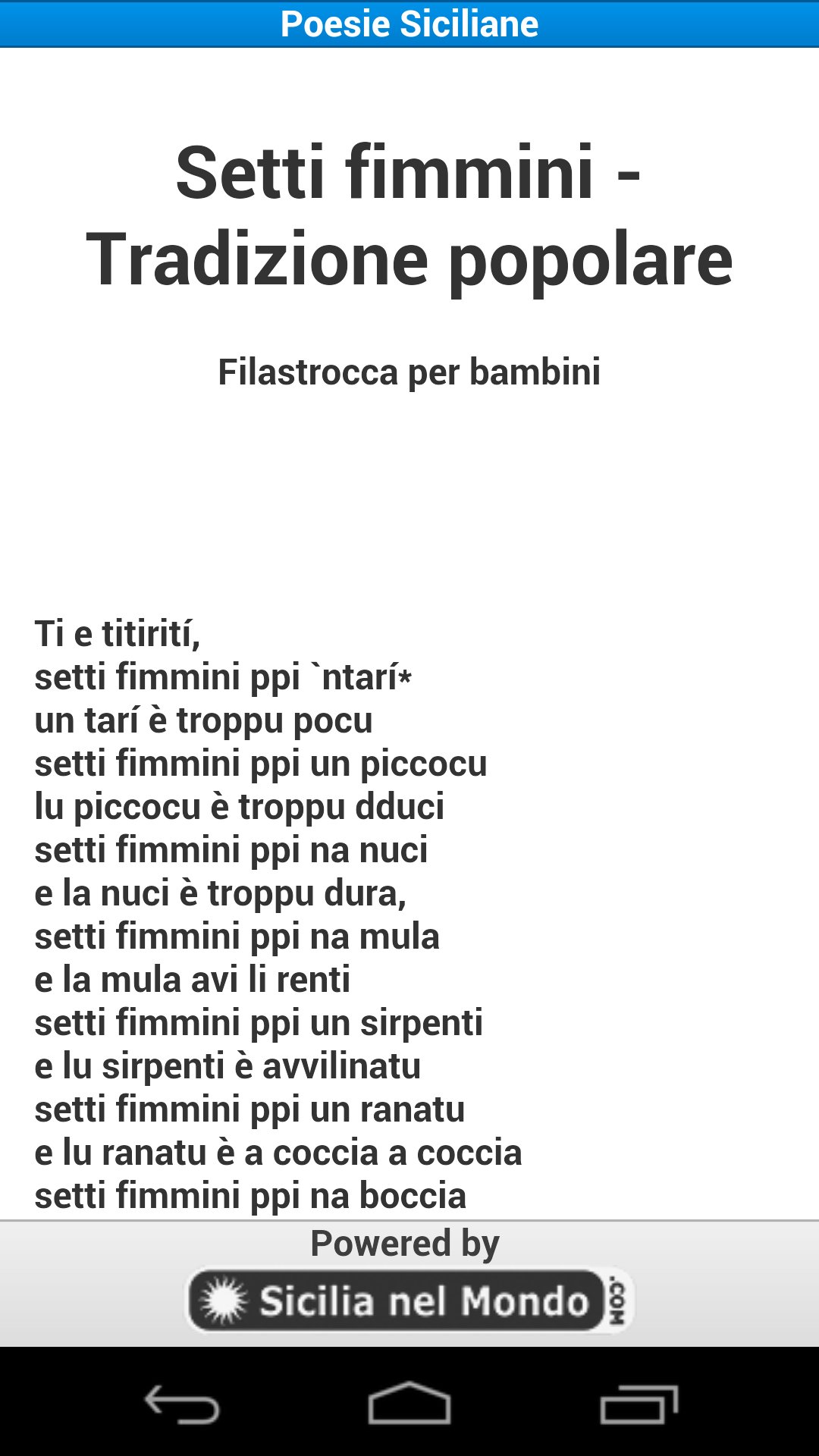 Poesie Siciliane For Android Apk Download