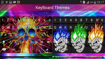 برنامه‌نما Skull neon keyboard عکس از صفحه