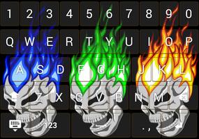 برنامه‌نما Skull neon keyboard عکس از صفحه