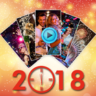 2018 New Year Video Maker HD-icoon