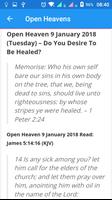 Open Heaven Daily Devotional 2018 capture d'écran 1