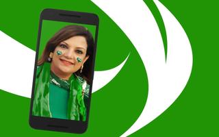 Pmln Dp photo frame-new pmln flag face profile Plakat