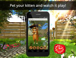 UR 3D Cute Kitten Wallpaper poster