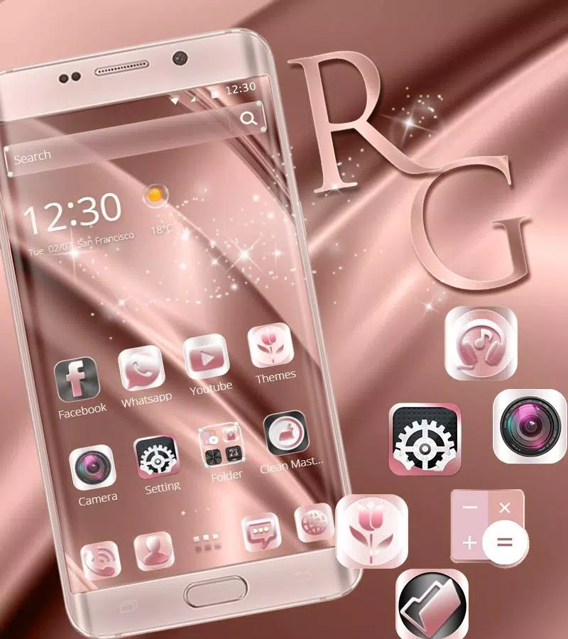 Android向けのローズゴールドシルクのテーマレッドローズラブrose Gold Silk Apkをダウンロードしましょう