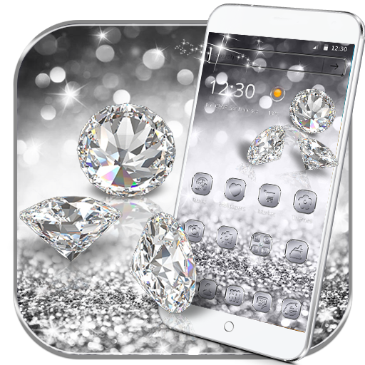 Prata diamant Gitter tema Wallpaper Silver glitter