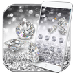 Silver Diamond glitter Theme Wallpaper