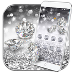 Silver Diamond glitter Theme Wallpaper आइकन