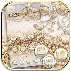 Silver Gold Theme Wallpaper luxury gold