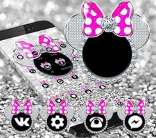 Silver Diamond Minny Bowknot Theme screenshot 1