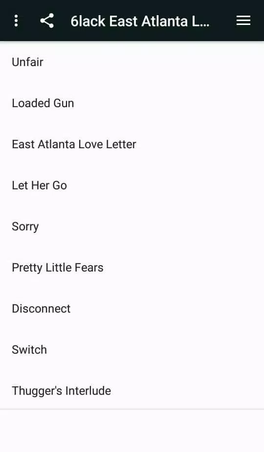 6lack East Atlanta Love Letter lyrics APK for Android Download