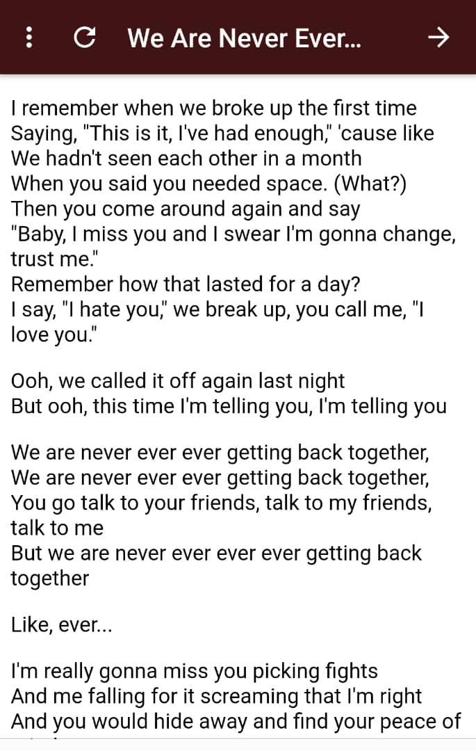 Taylor Swift Red Lyrics For Android Apk Download