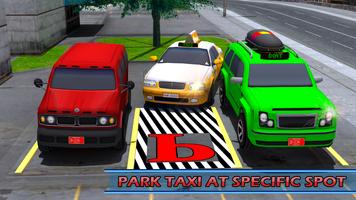 City Taxi Parking Driving Mania Game 3D Ekran Görüntüsü 2