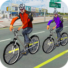 Super Highway Bicycle Race Simulation Game simgesi
