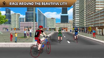 Super Highway Bicycle Race Simulation Game Ekran Görüntüsü 1