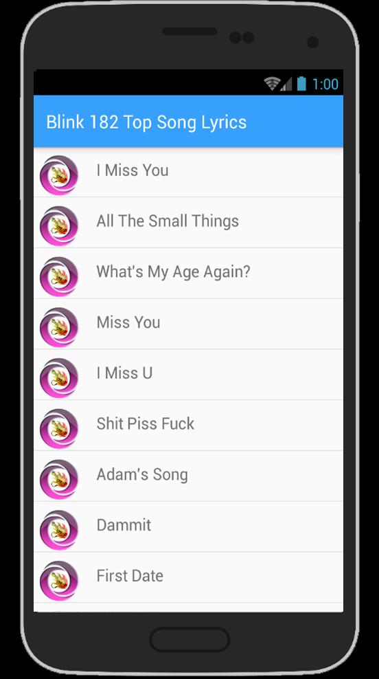 Blink 1 Top Song Lyrics For Android Apk Download Blink 1 Top Song Lyrics For Android Apk Download