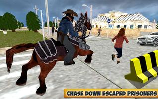 City Horse Police Simulation Crime Chase game free Affiche