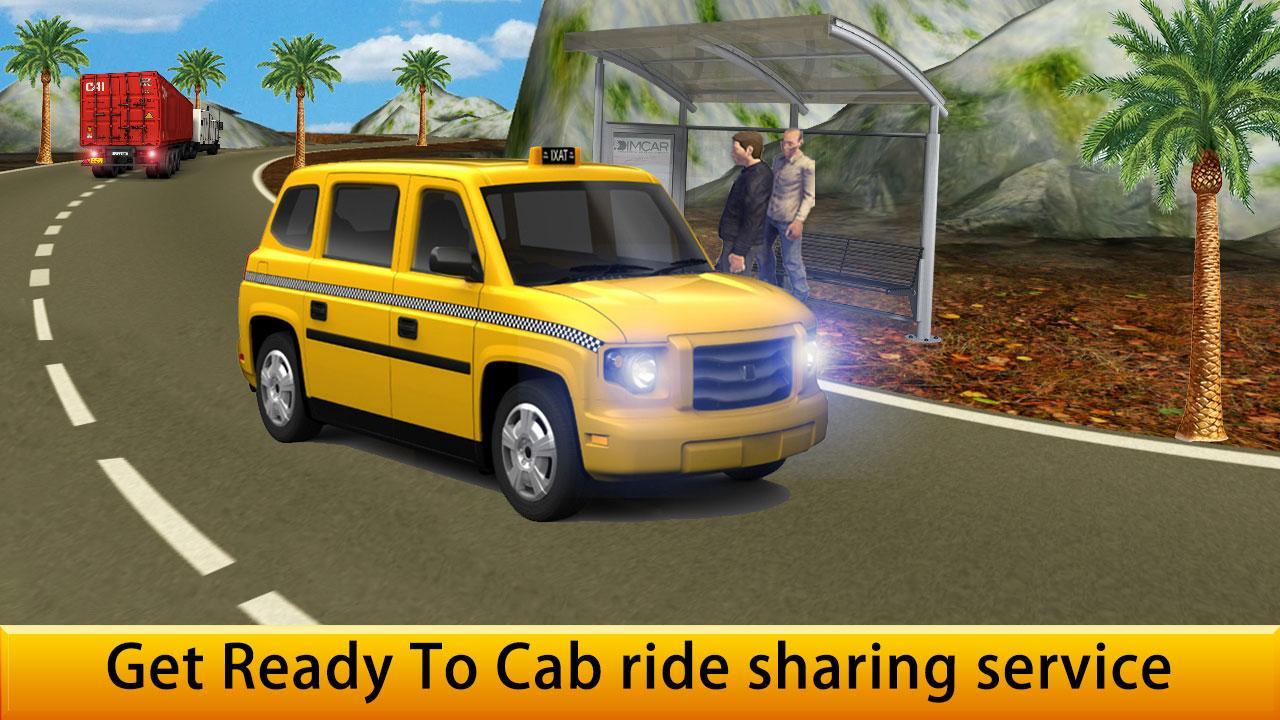 Taxi car driving