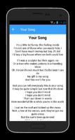 1 Schermata Elton John Top 30 Song Lyrics