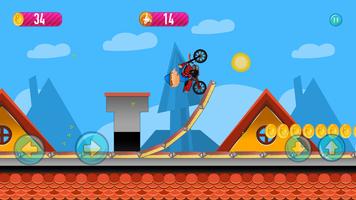 ben y holly motocicleta โปสเตอร์