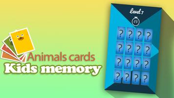 Kids memory: Animals cards Affiche