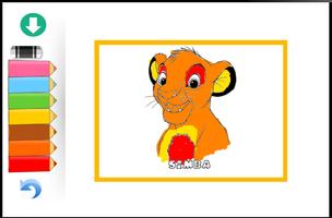 Coloring Simba Lion Game capture d'écran 1