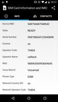 Sim Card Information and IMEI poster